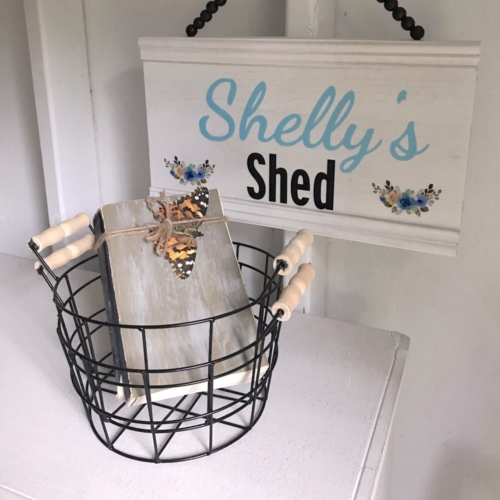 (2) Wire Baskets With Wooden Handles